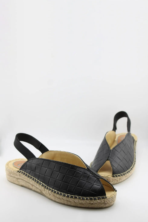 Salvi Calzados Woven Slingback Espadrille Sandals